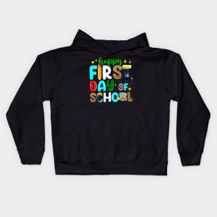 Happy First Day Of School Funny Back To School Kids Hoodie